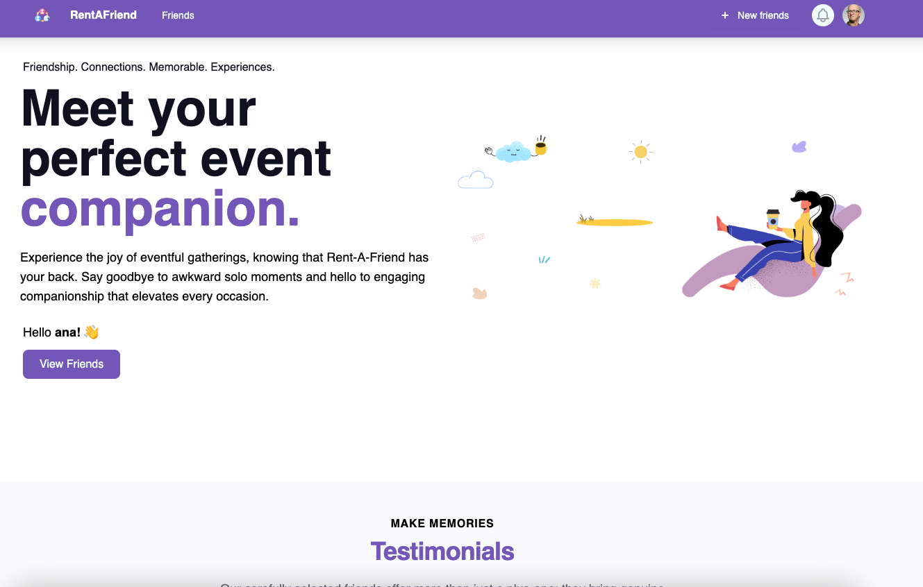 Rent-A-Friend | AirBnb clone