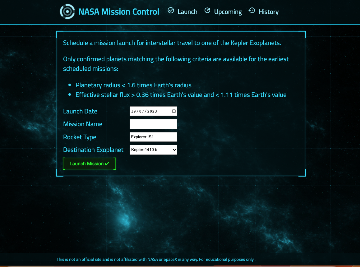 Nasa Space Launch APP